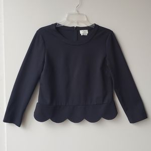 Kate Spade Scalloped Hem Top